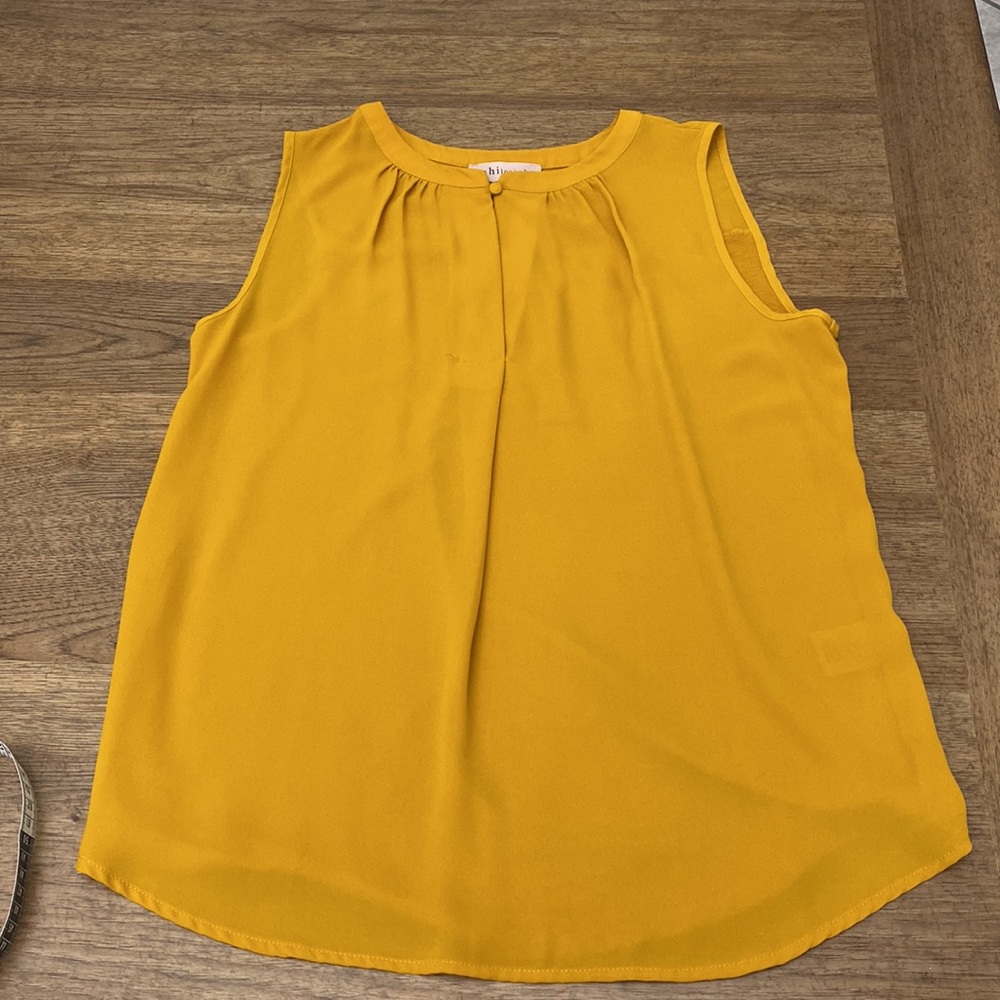 Philosophy medium mustard yellow top